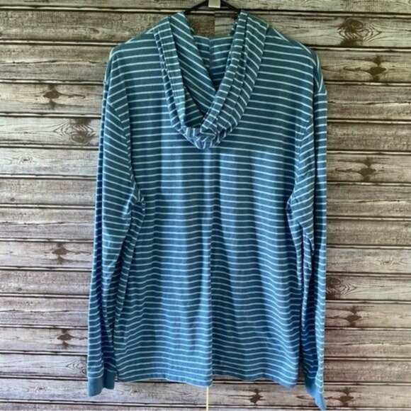 J Crew Factory Men's Striped Hooded Long-Sleeved Pullover Size‎ L - Picture 2 of 5